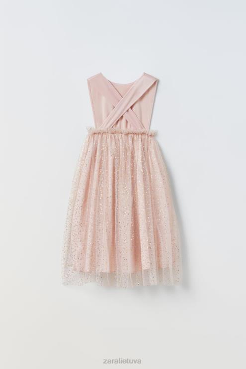 vaikai Zara tiulio princesės kostiumas rožinis apranga 4N4881621