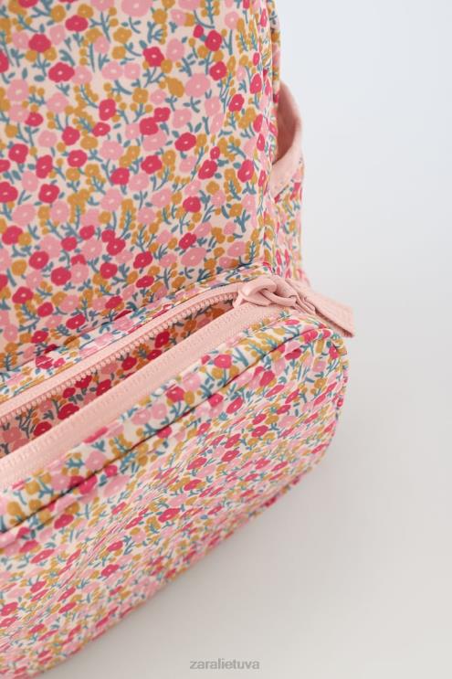 vaikai Zara gėlėta kuprinė rožinis priedai 4N4881570