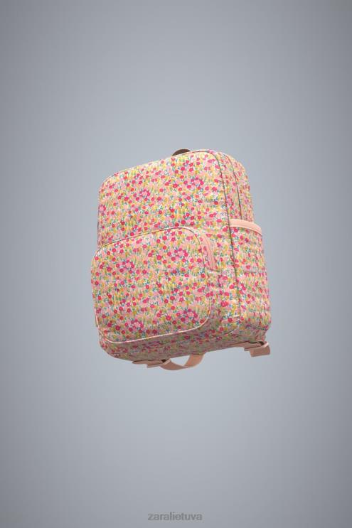 vaikai Zara gėlėta kuprinė rožinis priedai 4N4881570