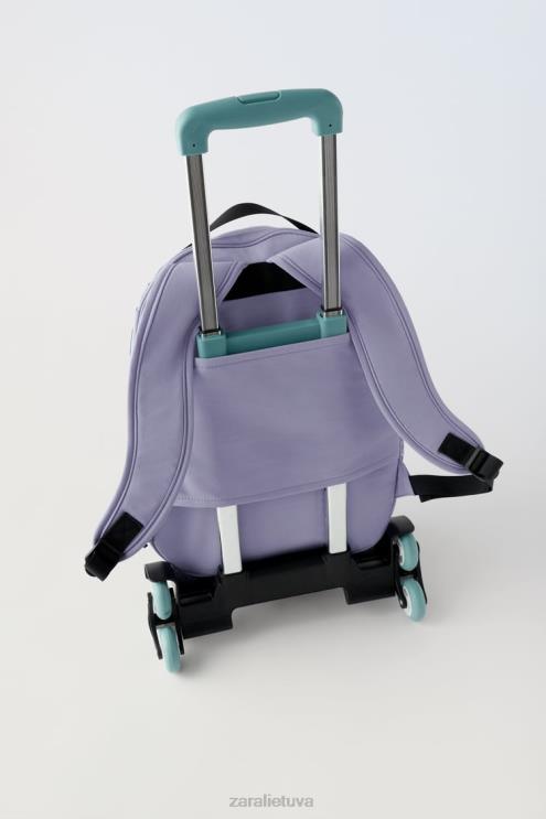 vaikai Zara mokyklinė kuprinė mėlyna priedai 4N4881536