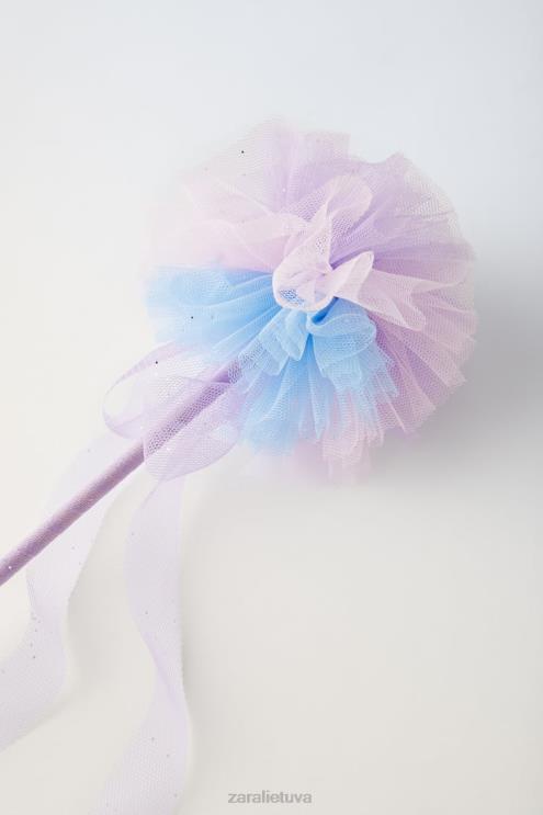 vaikai Zara tiulio kostiumo lazdelė rausvai violetinė priedai 4N4881609