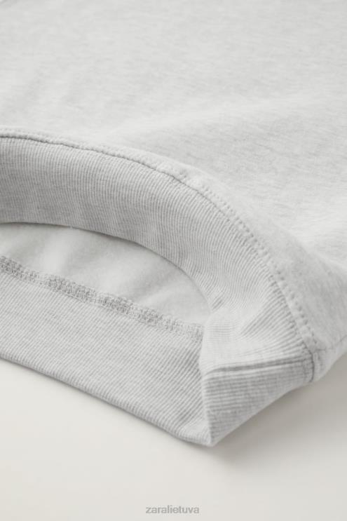 vaikai Zara bėgimo megztinis pilkas marlas apranga 4N4881524