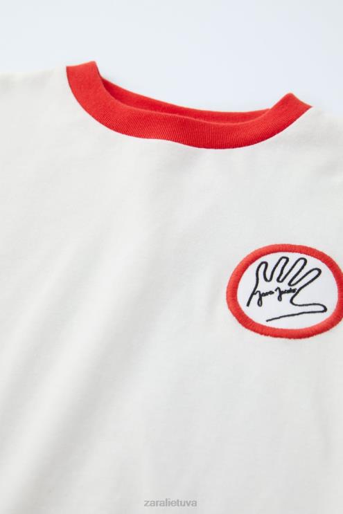 vaikai Zara java jacobs marškinėliai austrių baltumo apranga 4N4881518