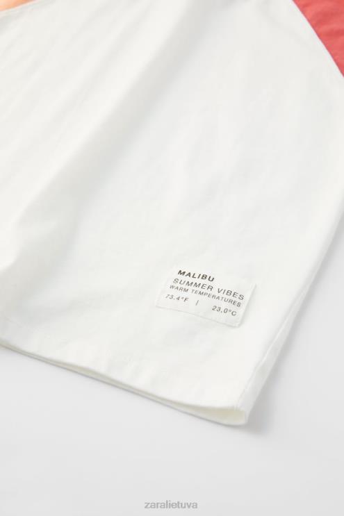 vaikai Zara kontrastingas bėgimo rinkinys raudona apranga 4N4881548