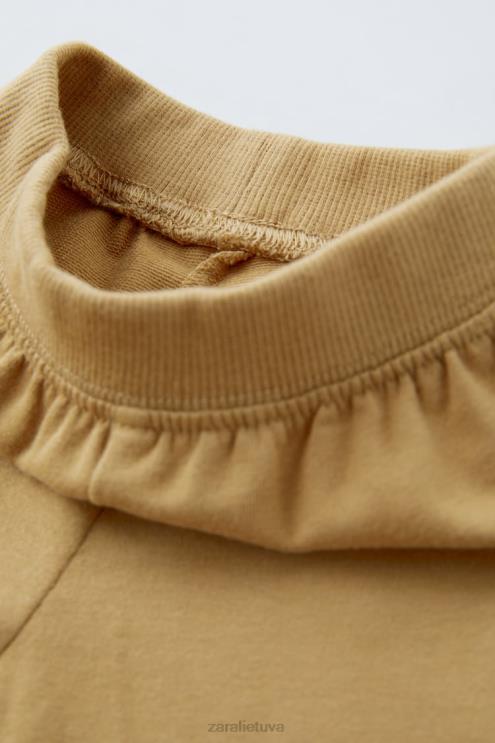 vaikai Zara megztinių ir kelnių komplektas taupiai ruda apranga 4N4881574
