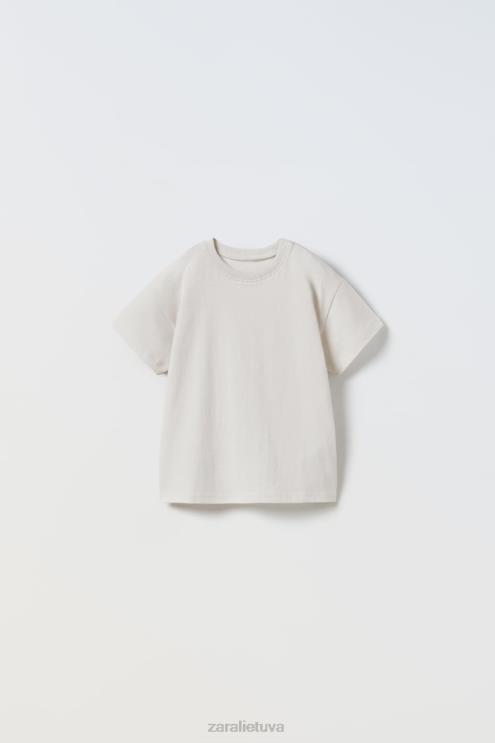 vaikai Zara paprasti marškinėliai akmuo apranga 4N4881572