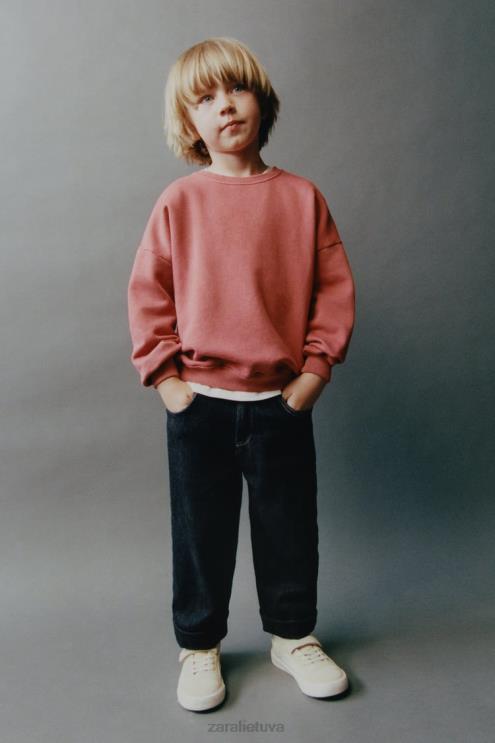 vaikai Zara skalbtas pasiūtas megztinis raudona/oranžinė apranga 4N4881555