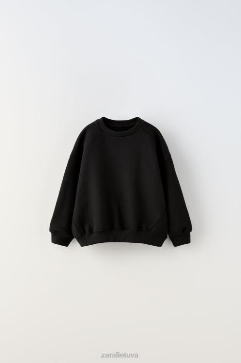 vaikai Zara susegtas megztinis juodas apranga 4N4881554