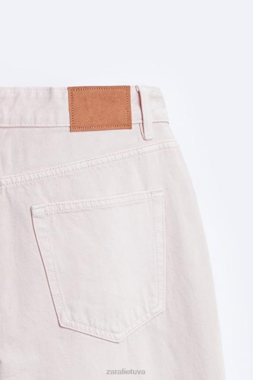 vyrų Zara 1995 metų džinsai tiesiomis kojomis rožinis apranga 4N4881093