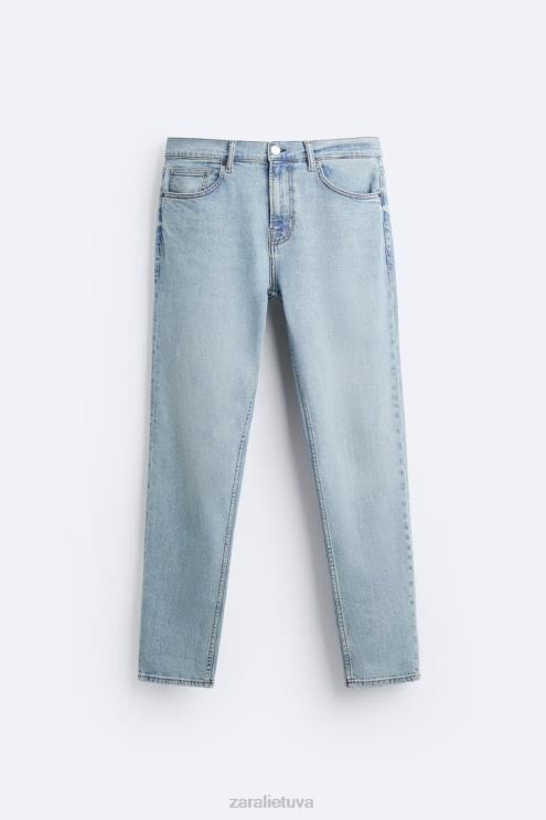 vyrų Zara siauri džinsai šviesiai mėlynas apranga 4N4881094