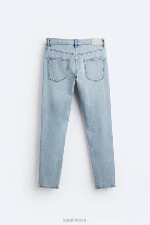 vyrų Zara siauri džinsai šviesiai mėlynas apranga 4N4881094