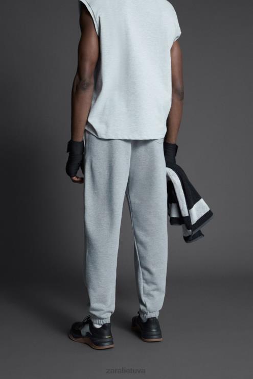 vyrų Zara amžinos bėgimo kelnės pilkas marlas apranga 4N488946