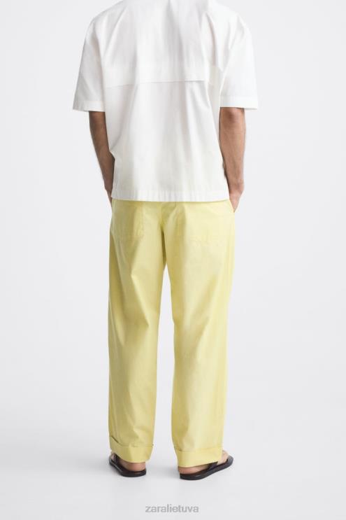 vyrų Zara bėgimo kelnės su juosmeniu laimo žalia apranga 4N488962