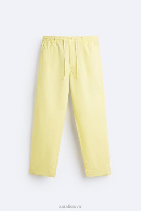 vyrų Zara bėgimo kelnės su juosmeniu laimo žalia apranga 4N488962