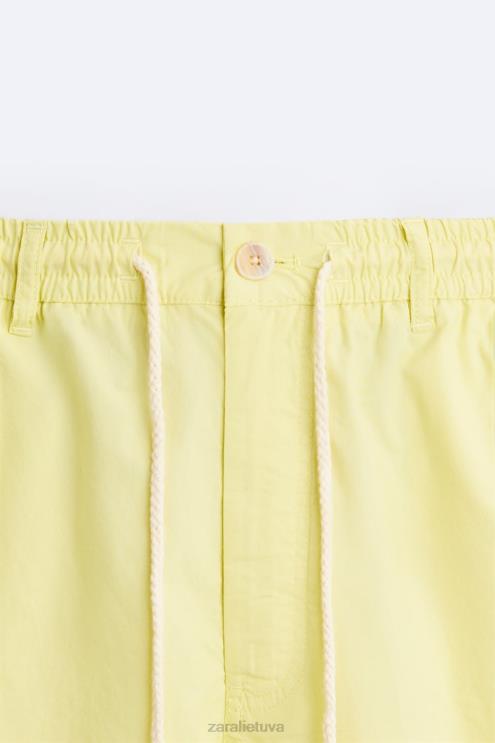 vyrų Zara bėgimo kelnės su juosmeniu laimo žalia apranga 4N488962