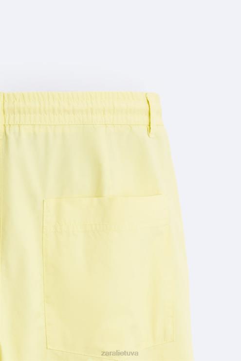 vyrų Zara bėgimo kelnės su juosmeniu laimo žalia apranga 4N488962