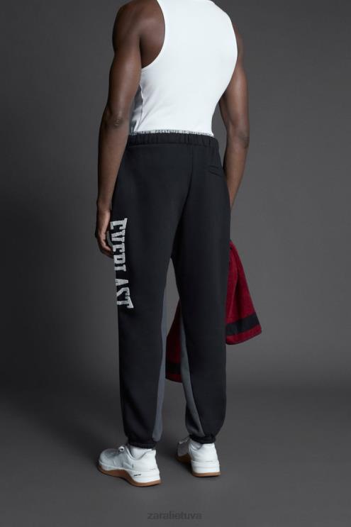 vyrų Zara everlast colorblock bėgimo kelnės juodas apranga 4N488947