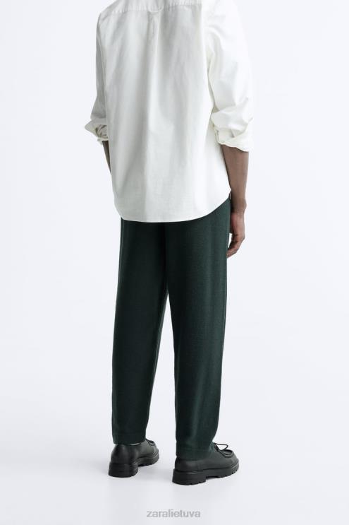 vyrų Zara megztos bėgimo kelnės žalias apranga 4N488958