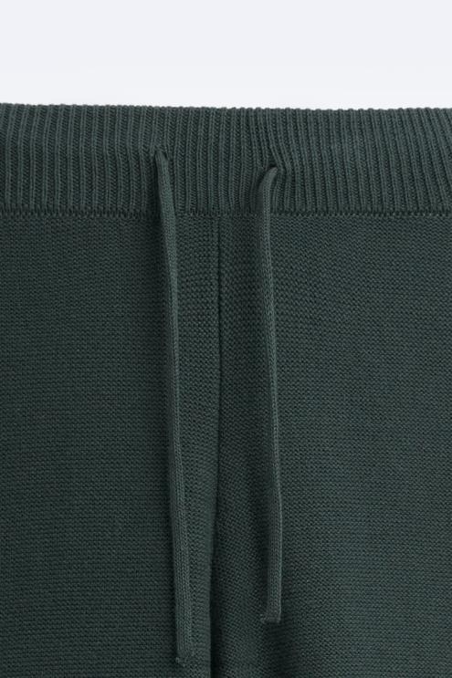 vyrų Zara megztos bėgimo kelnės žalias apranga 4N488958