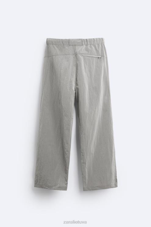 vyrų Zara techninės parašiutinės kelnės sidabras apranga 4N488953