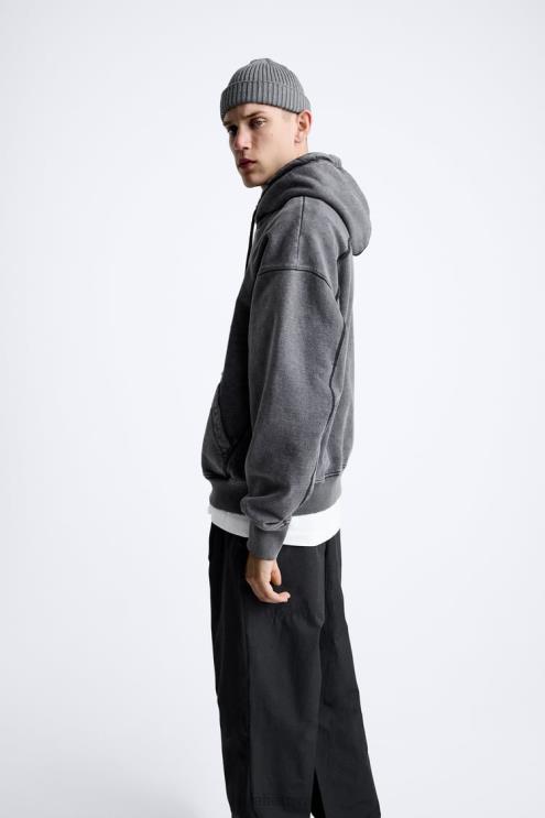 vyrų Zara technines kelnes su dirželiu juodas apranga 4N488952