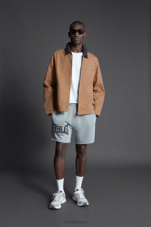 vyrų Zara amžini bėgimo šortai pilkas marlas apranga 4N4881235