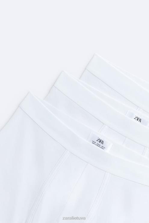 vyrų Zara 3 paketai pagrindinių bokserių baltas priedai 4N4881421