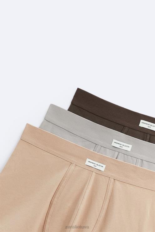 vyrų Zara 3 pakuotės minkštų bokserių įvairių priedai 4N4881427