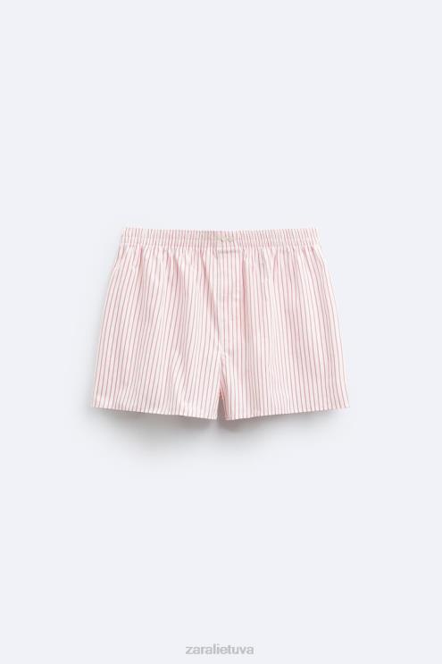 vyrų Zara dvi pakuotės dryžuotų poplino bokserių įvairių priedai 4N4881417