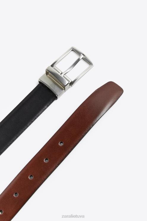 vyrų Zara apverčiamas diržas oda priedai 4N4881478