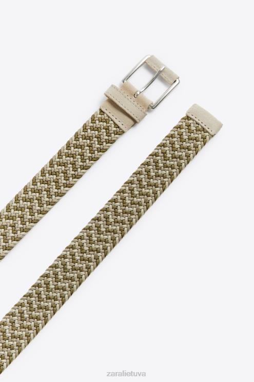 vyrų Zara austas diržas ekru priedai 4N4881473