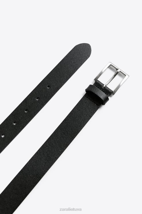 vyrų Zara odinis diržas juodas priedai 4N4881455