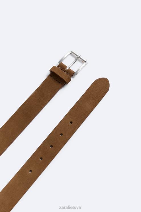 vyrų Zara odinis diržas tabakas priedai 4N4881480