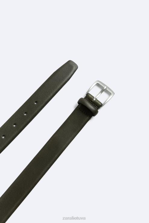 vyrų Zara odinis sukneles dirzas žalias priedai 4N4881454