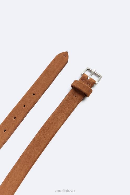 vyrų Zara zomšinis diržas oda priedai 4N4881466