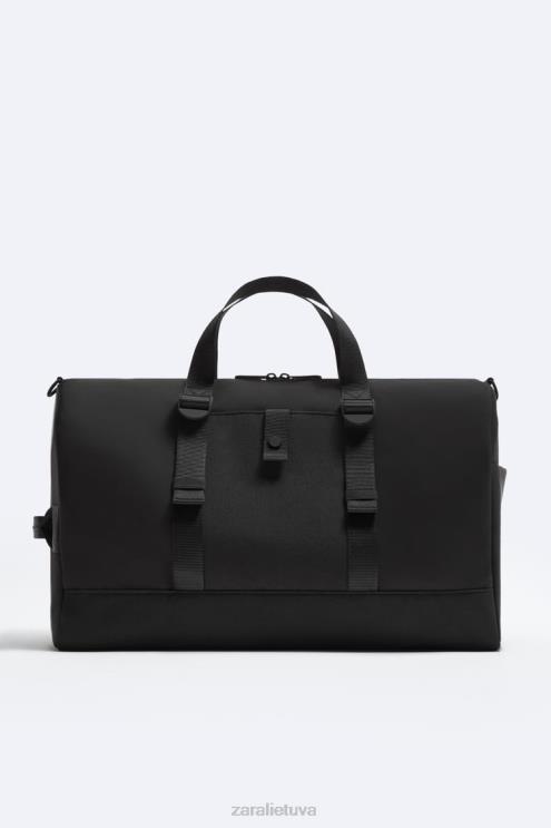 vyrų Zara Gumuotas dviračių krepšys juodas priedai 4N4881300