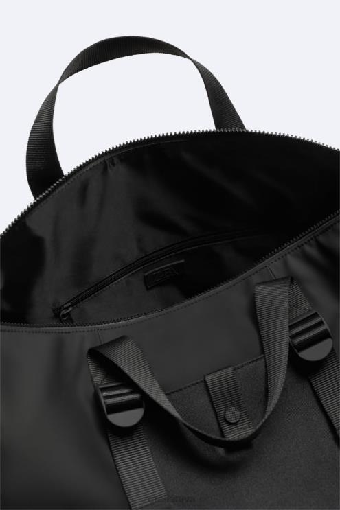 vyrų Zara Gumuotas dviračių krepšys juodas priedai 4N4881300