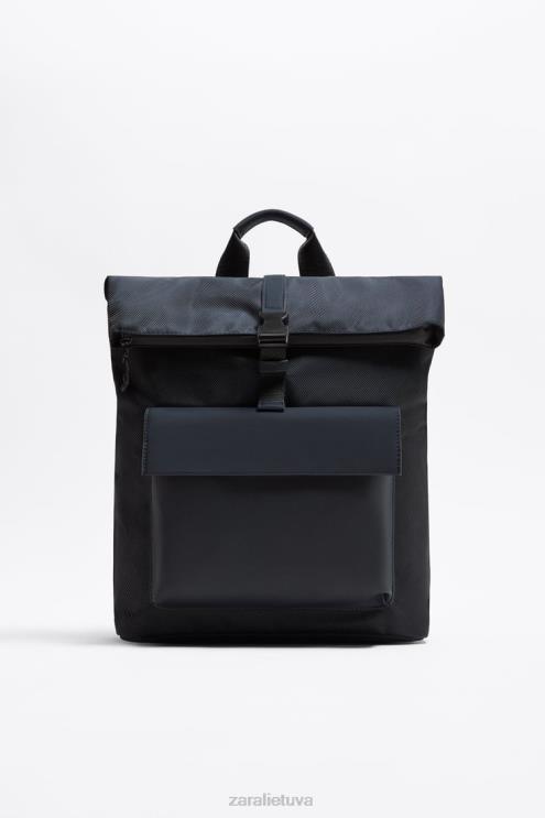 vyrų Zara atlenkiama kuprinė mėlyna priedai 4N4881348