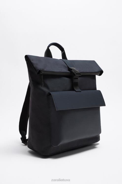 vyrų Zara atlenkiama kuprinė mėlyna priedai 4N4881348