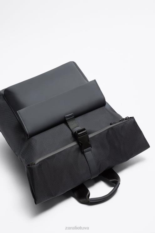 vyrų Zara atlenkiama kuprinė mėlyna priedai 4N4881348