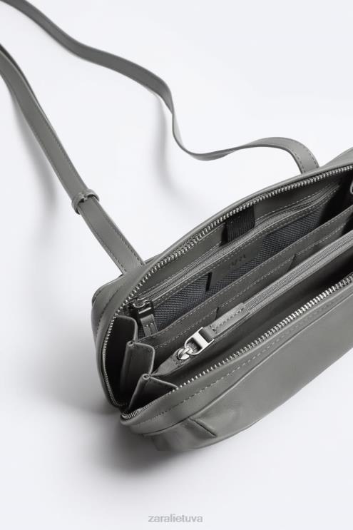 vyrų Zara „crossbody“ piniginės krepšys žalias priedai 4N4881306