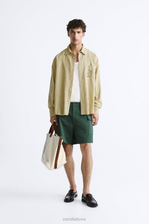 vyrų Zara drobinis/odinis krepšys – ribotas leidimas beveik baltas priedai 4N4881312