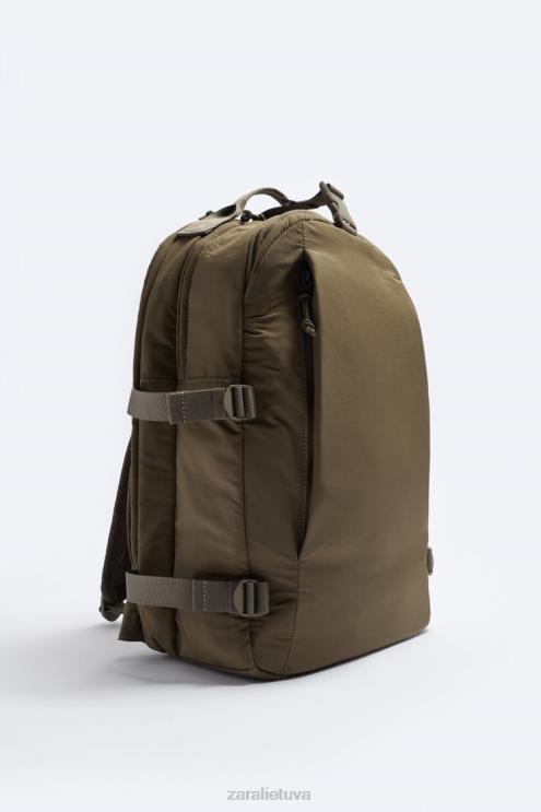 vyrų Zara kelių kišenių kuprinė smėlio rudos spalvos priedai 4N4881317