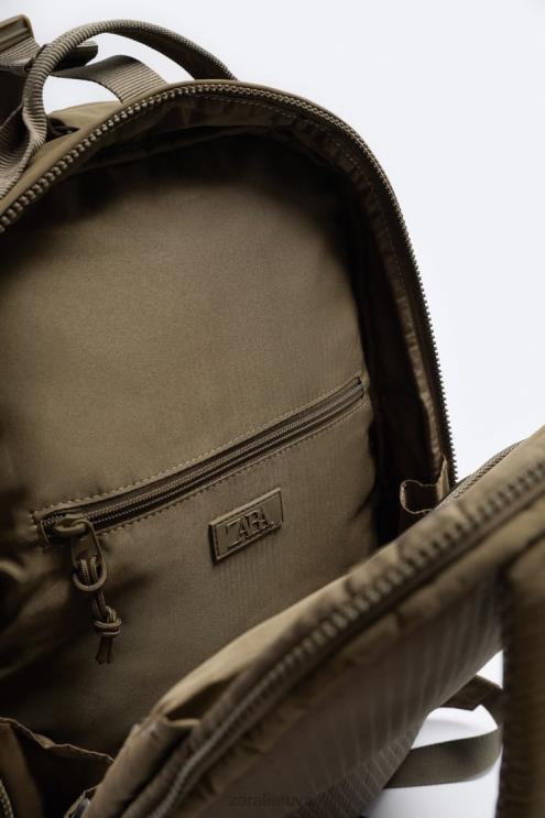 vyrų Zara kelių kišenių kuprinė smėlio rudos spalvos priedai 4N4881317