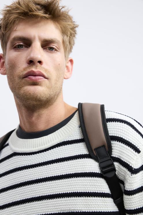 vyrų Zara kuprinė su guma atvartu smėlio rudos spalvos priedai 4N4881347