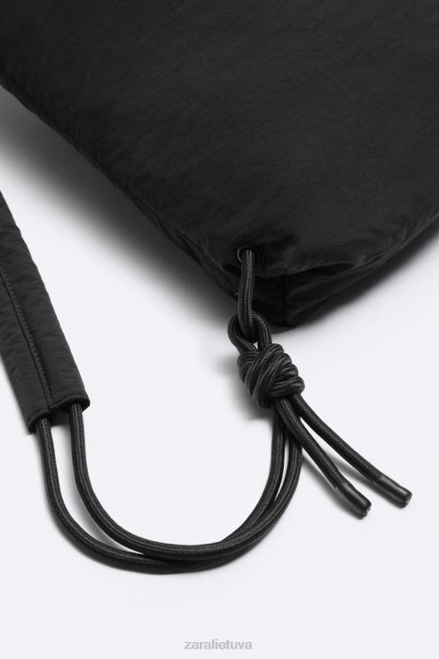 vyrų Zara minkšta kuprinė juodas priedai 4N4881314