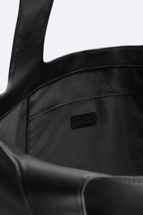 vyrų Zara minkštas krepšys juodas priedai 4N4881337