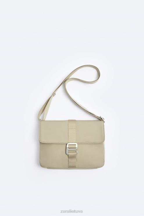 vyrų Zara nailoninis skersinis krepšys kaulas baltas priedai 4N4881301