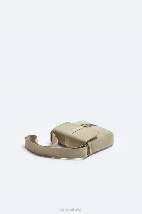 vyrų Zara nailoninis skersinis krepšys kaulas baltas priedai 4N4881301