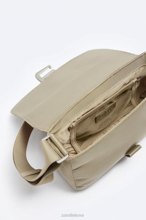 vyrų Zara nailoninis skersinis krepšys kaulas baltas priedai 4N4881301